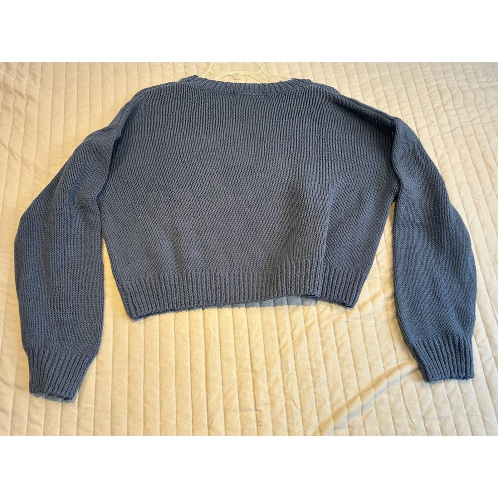 Grayson Threads Blue USA‎ Graphic Knit Cropped Sweater Women's Size L - Picture 8 of 8